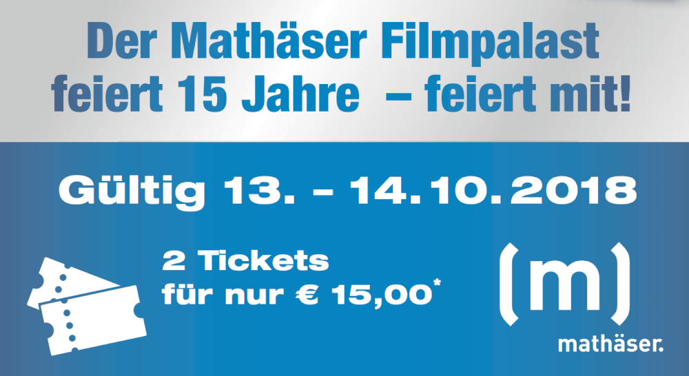 Featured image for article: DEAL ALERT: Movies are 2 for €15 at Mathäser This Weekend!