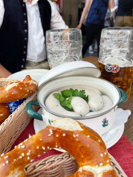 Weisswurst in Munich Donisl