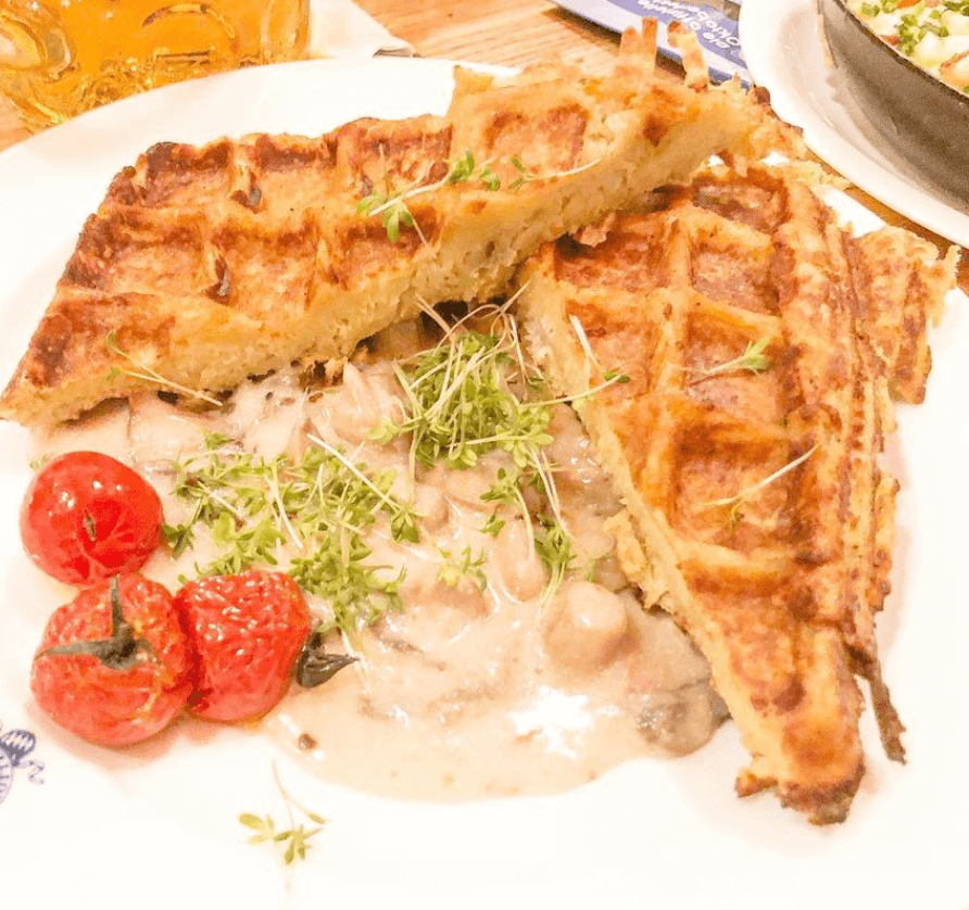 Vegan Food At Oktoberfest Kartoffelwaffeln