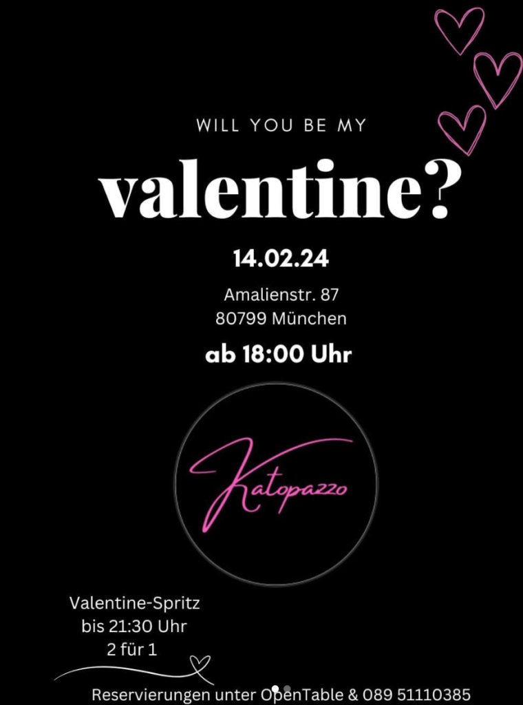 Valentine's Day Dinner Katopazzo